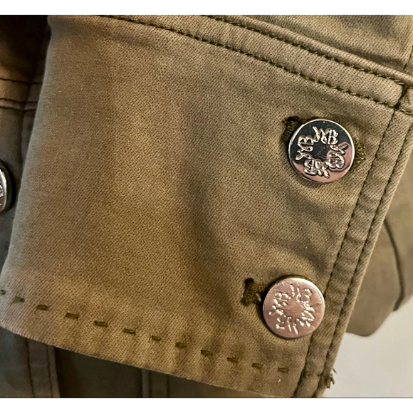 White House Black Market Corset Olive Green Seamed Pret Jacket-EUC - Picture 10 of 14